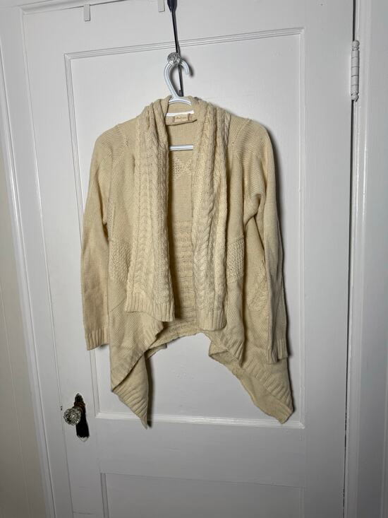 Altar'd State Sweaters - Altar'd State Cream Chunky Cable Knit Grandpa Cardigan Sweater Women's Small